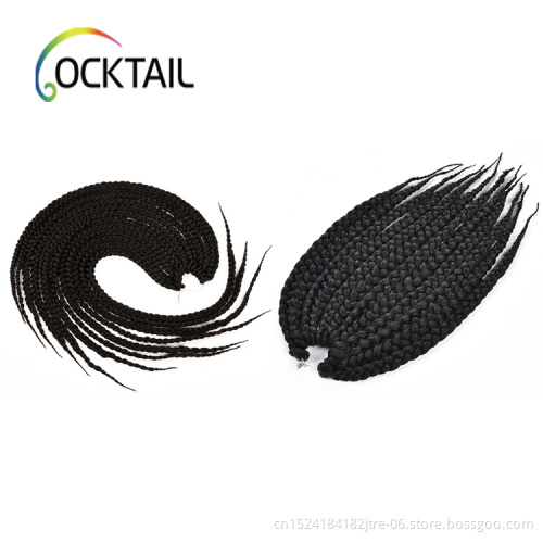 Different color and length pre braided crochet box braid hair extensions